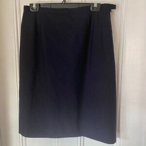 Paul Stuart Navy Pencil Skirt 100% Wool